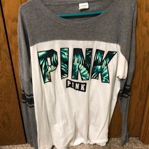 pink long sleeve w/ open back